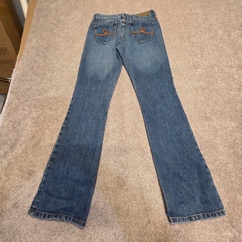 Y2K low rise whiskering indie Seven For All Mankind Boot Cut Jean 29 Medium Wash